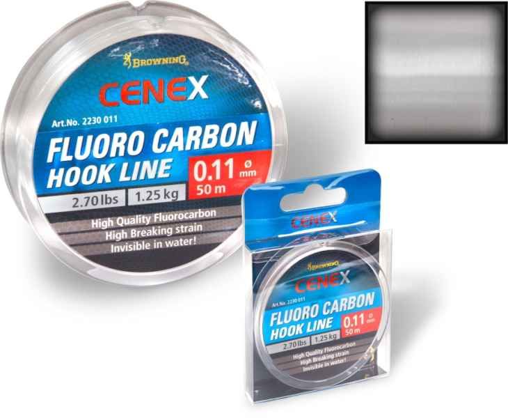 Feeder fluorocarbon Cenex Hook line - průhledný 50m 0,17mm / 2,95kg