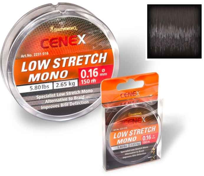 Feeder silon Cenex Low Stretch mono - černý 150m 0,22mm / 4,85kg