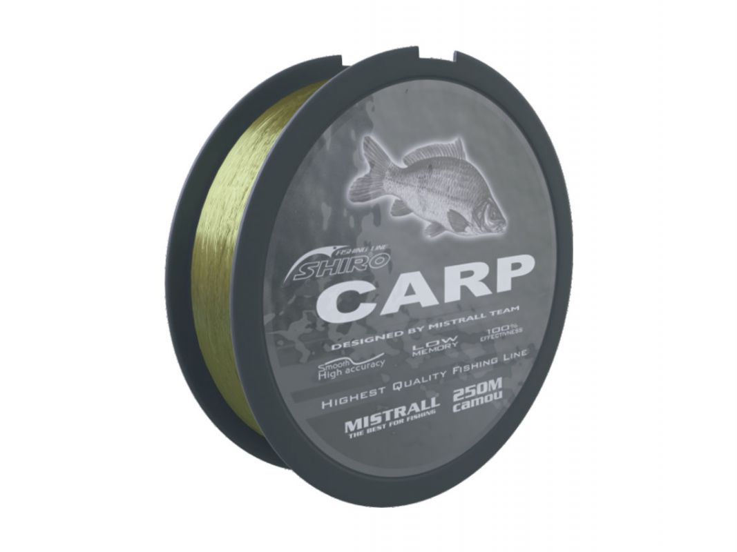 Mistrall vlasec Shiro carp Camou 250 m, průměr 0,22 mm