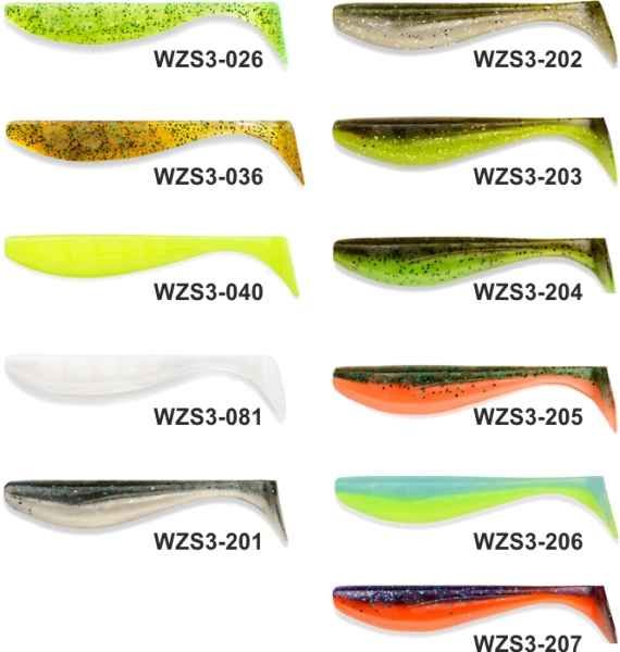 Dipované umělé nástrahy 8cm / 8ks Wizzle Shad 3