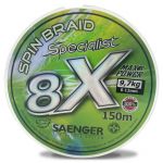 Saenger šňůra 8 X Specialist Spin Braid 150 m 0,16 mm zelená