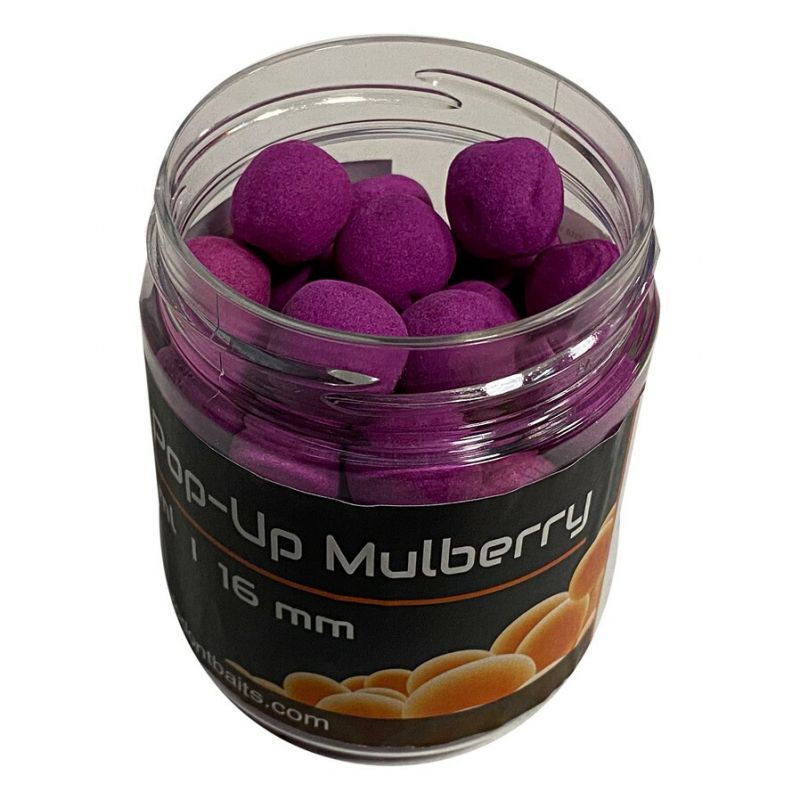 Mastodont Baits Fluo Pop-Up Boilies Mulberry 16mm 200ml Mastodont Baits s.r.o.