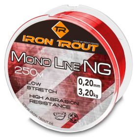 Iron Trout vlasec Mono NG 250 m 0,20 mm, červená