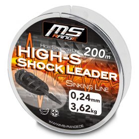 MS Range šokový návazec High-S Shock Leader 0,24 mm 200 m Saenger