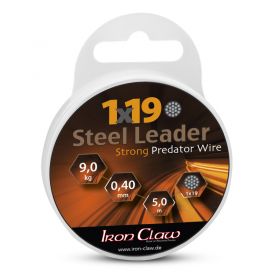 Iron Claw ocelové lanko potažené 1x19, 15 kg černé