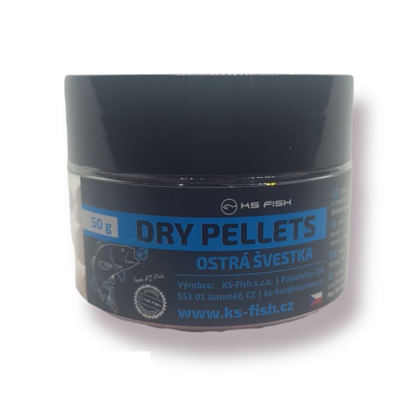 KS Fish Dry Pellets 50g ostrá švestka KS-fish