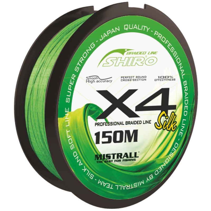 Mistrall šňůra Shiro braided line X4 0,02mm 150m zelená