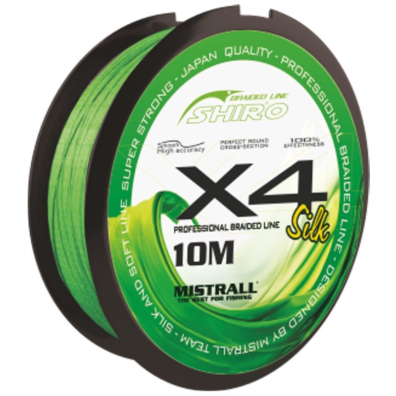 Mistrall šňůra Shiro braided line X4 0,06mm 10m zelená