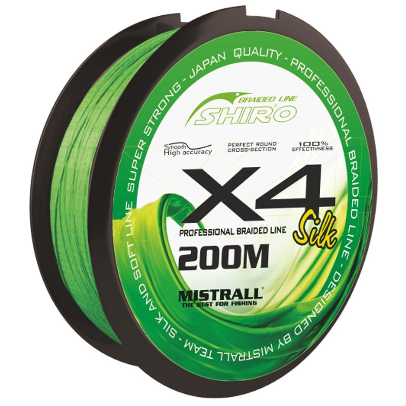 Mistrall šňůra Shiro braided line X4 0,19mm 200m zelená