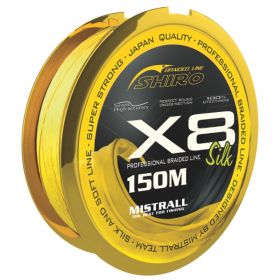 Mistrall šňůra Shiro Silk Braided Line X8 0,41mm 150m žlutá