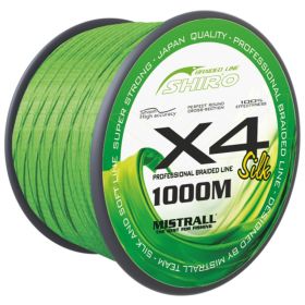 Mistrall šňůra Shiro Braided Line X4 0,10mm 1000m zelená