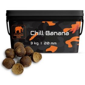 Mastodont Baits Boilies Chill Banana 3 kg 20 mm Mastodont Baits s.r.o.