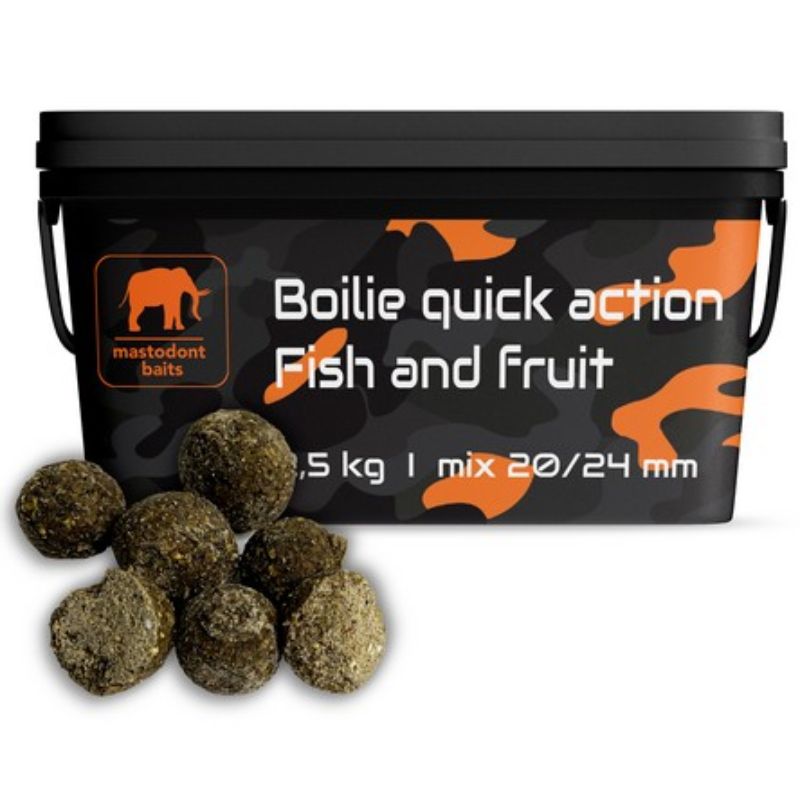 Mastodont Baits boilies quick action Fish and Fruit mix 2,5 kg 20/24 mm Mastodont Baits s.r.o.