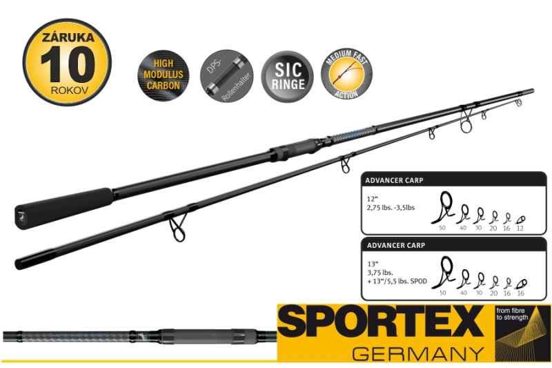 Kaprový prut SPORTEX Advancer CS-2 Carp 12ft 3,00lbs