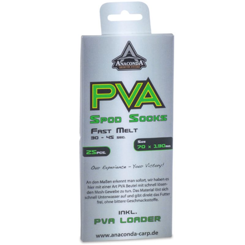 Anaconda PVA sáčky Fast Melt Spod Socks 70x130mm 25ks Saenger