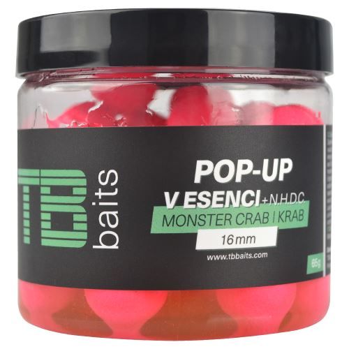 TB Baits Plovoucí Boilie Pop-Up Pink Monster Crab + NHDC 65 g - 16 mm