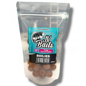 JV Baits rozpustné boilies mango 250g 24mm