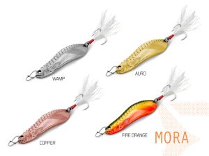 Plandavka Delphin MORA | 30g AURO hook #4, 30g COPPER hook #4, 30g FIRE ORANGE hook #4