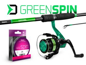 Prívlačový set Delphin GreenSPIN | 210cm/30g + 2T + 0,234mm