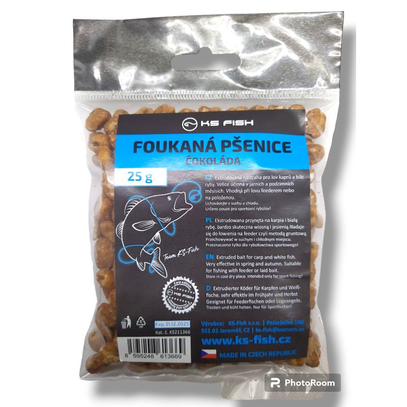 KS Fish foukaná pšenice 25g čokoláda KS-fish