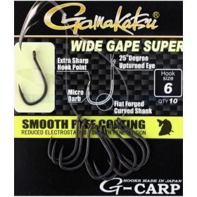 Gamakatsu G-Carp Wide Gape Super  | Velikost Háčku 4, Velikost Háčku 6, Velikost Háčku 8
