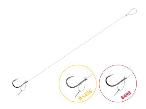 Nadväzec Delphin FLR D-rig / 6ks | 8cm / 0,22mm / B-LESS #6 / Sting 7mm, 8cm / 0,22mm / B-LESS #8 / Sting 7mm, 8cm / 0,22mm / BARB #6 / Sting 7mm