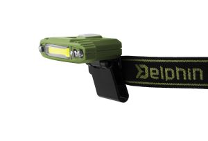 Čelová lampa Delphin RAZOR USB UC