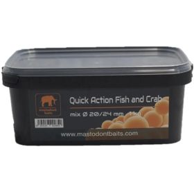 Mastodont Baits Boilies quick action Fish and Crab mix 2,5 kg 20/24 mm