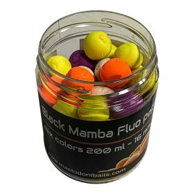 Mastodont Baits Fluo Pop-Up Boilies Black Mamba 16mm 200ml Mastodont Baits s.r.o.