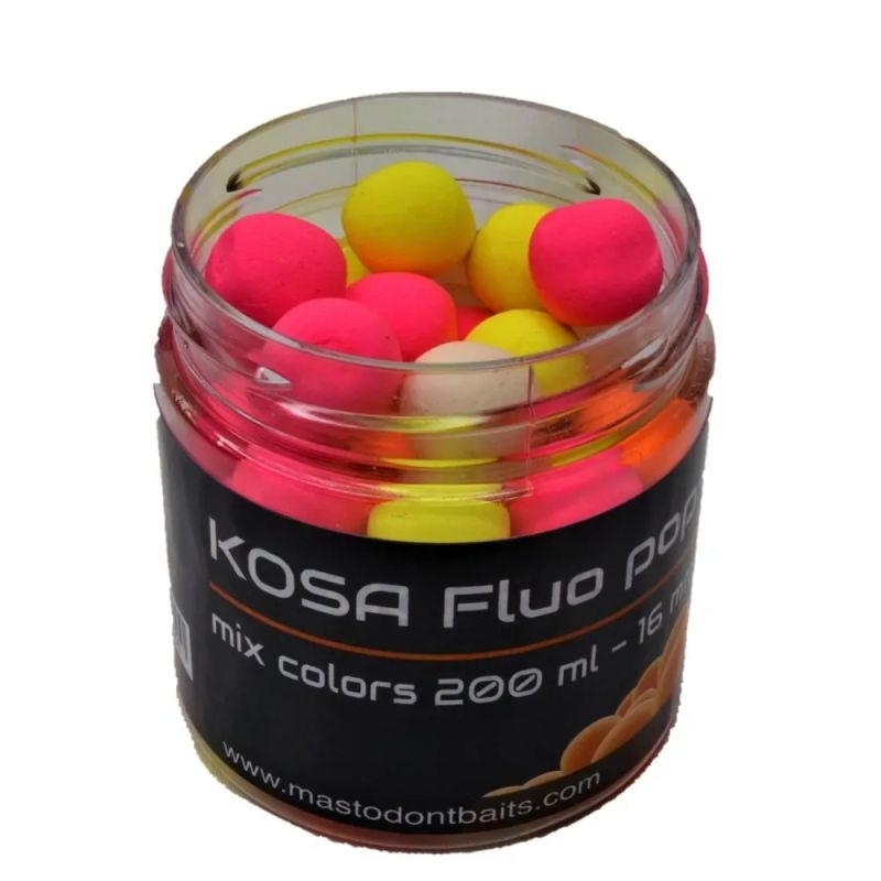 Mastodont Baits Fluo Pop-Up Boilies KOSA 16mm 200ml Mastodont Baits s.r.o.