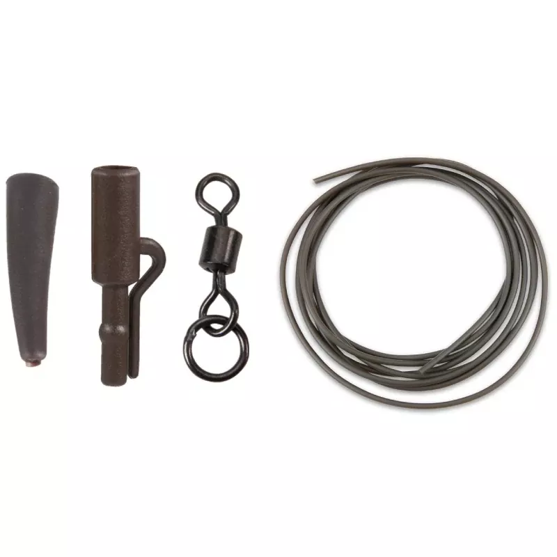 Anaconda sada 360° Flex Ring Swivel Safety Lead Clip Kit army hnědá 5ks Saenger