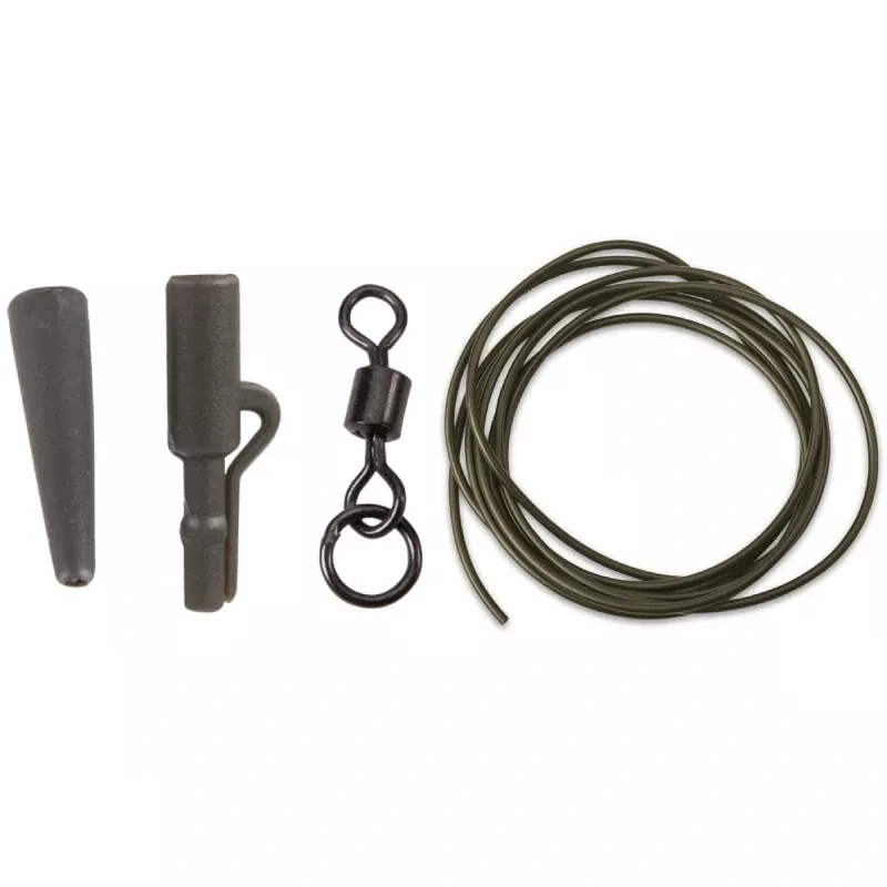 Anaconda sada 360° Flex Ring Swivel Safety Lead Clip Kit army zelená 5ks Saenger