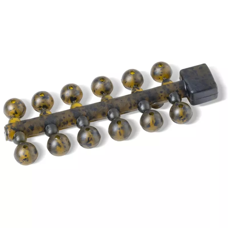 Anaconda korálky Jungle Tapered Holes Beads Jungle zelená průměr 6mm 24ks Saenger