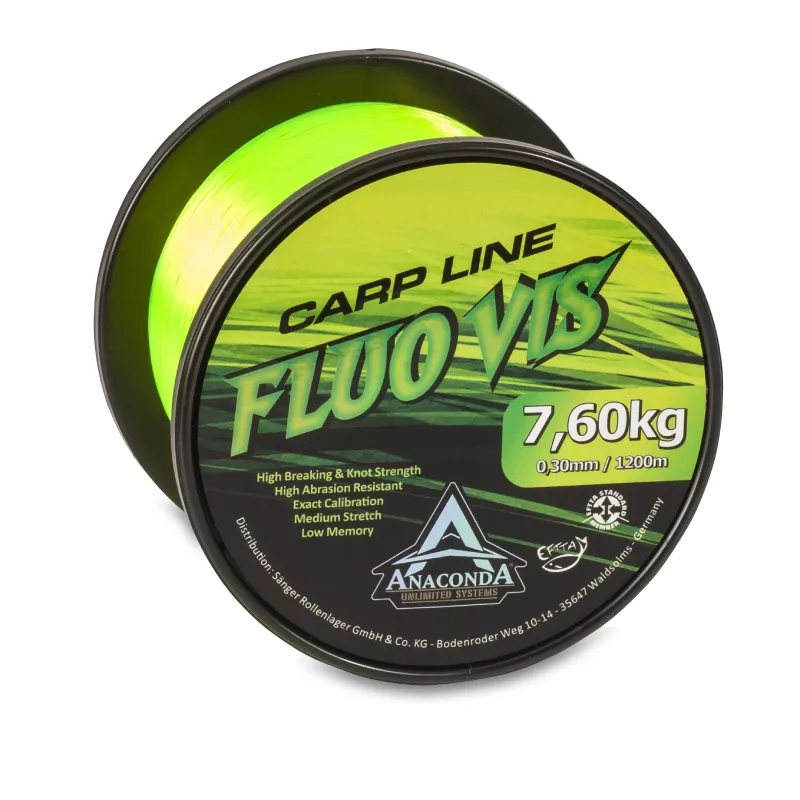 Anaconda vlasec Fluo Vis 0,28 mm 1200 m zelená Saenger