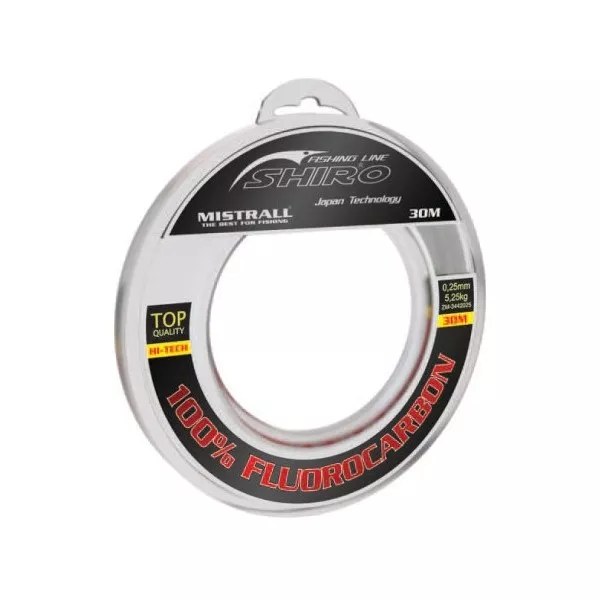 Mistrall vlasec Shiro 100% fluorocarbon 30 m, průměr 0,30 mm