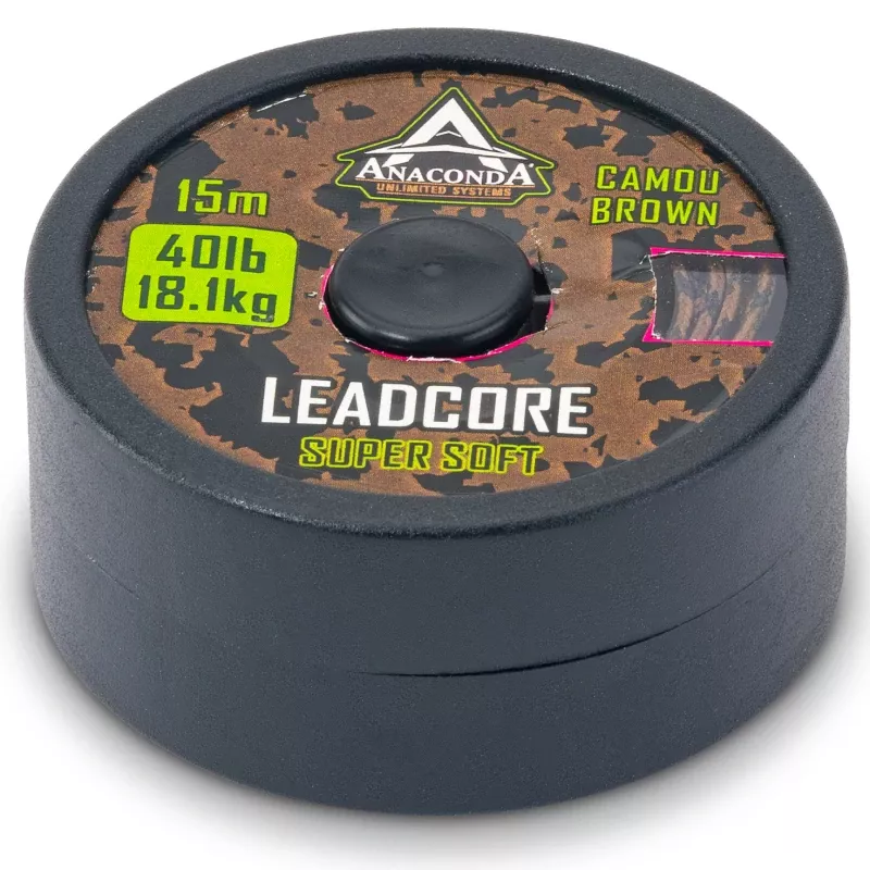 Anaconda olověnka Super Soft Leadcore 60lb 5m hnědá Saenger