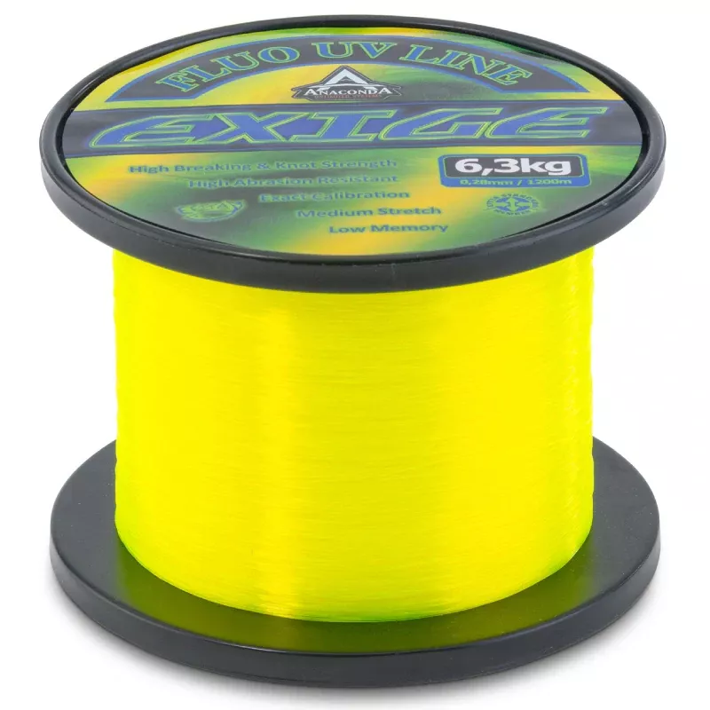 Anaconda vlasec Fluo Exige UV Carp Line 0,33mm 1200m Saenger