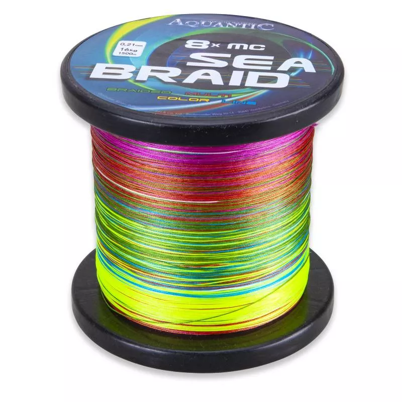 Aquantic šňůra osmipramenná MC Sea-Braid 0,18 mm 1500 m multicolor