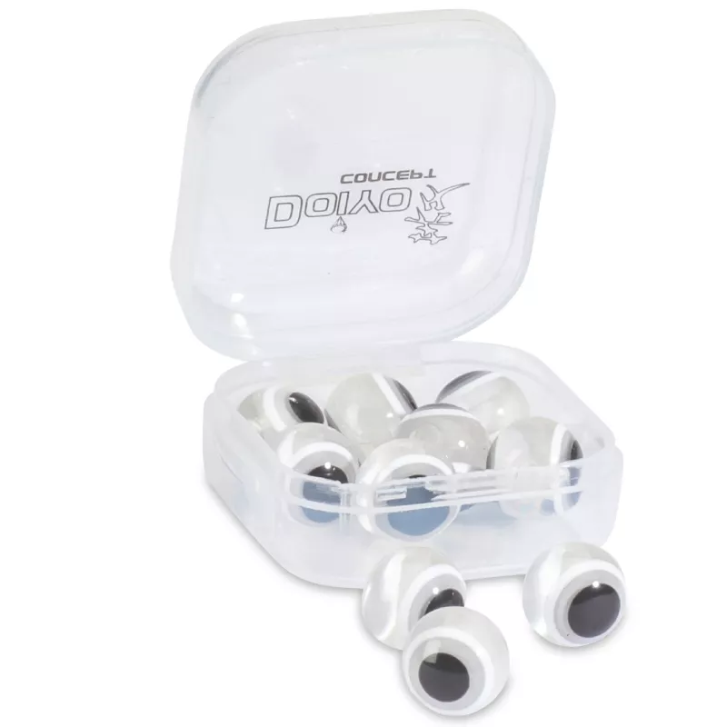 Doiyo skleněné korálky s okem White 10mm 10s Saenger