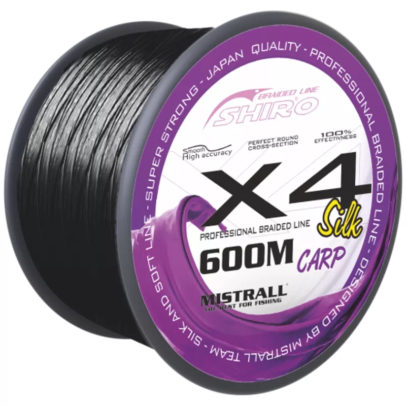 Mistrall šňůra X4 Black carp 0,36mm 600m