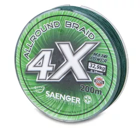 Saenger šňůra 4X Allround Braid 200m 0,45mm zelená