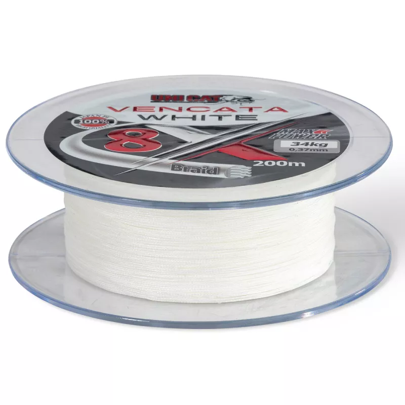Uni Cat šňůra Vencata White 8X 200m 0,60mm 57kg Saenger