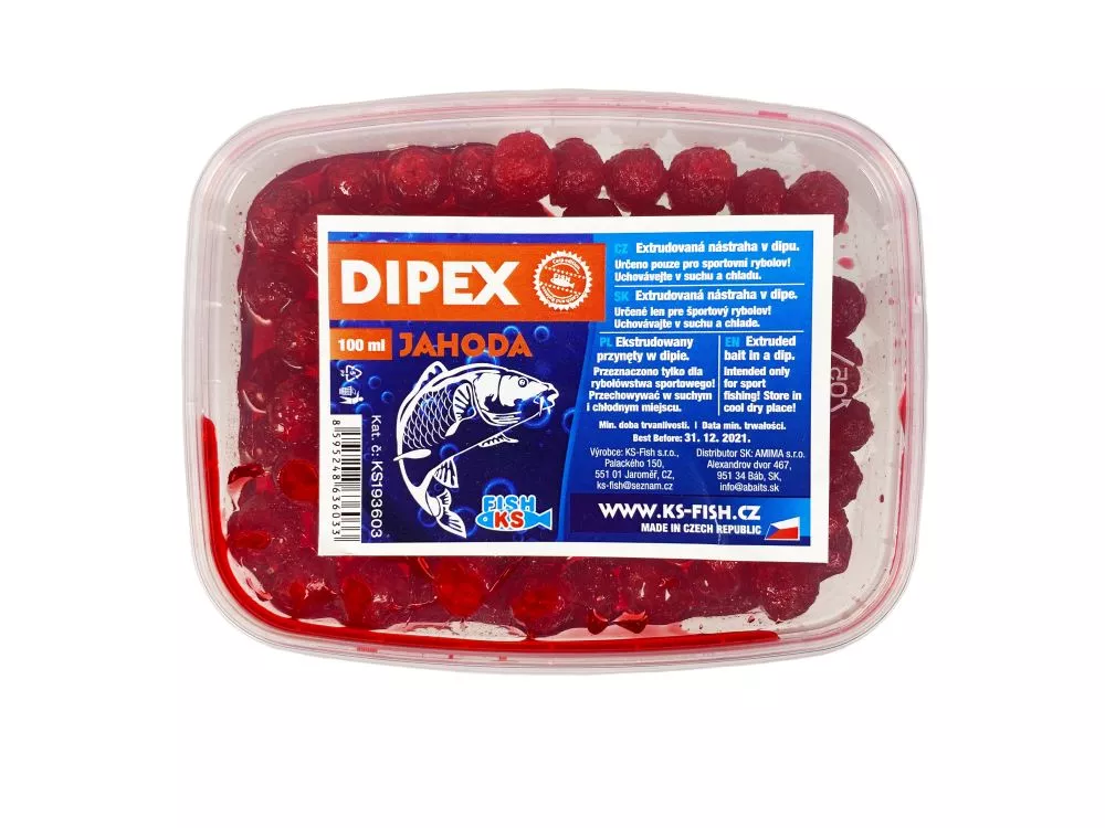 KS Fish Dipex 100 ml, jahoda KS-fish