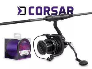 Kaprársky set Delphin CorsaBLACK NERO | 360cm/3 diely + 8T + 0,30mm