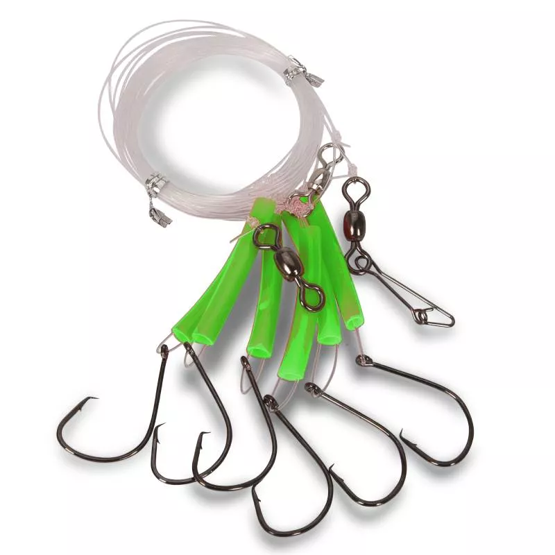 Aquantic systém pro lov okounů Circle Hook fluoro 8/0 zelená Saenger