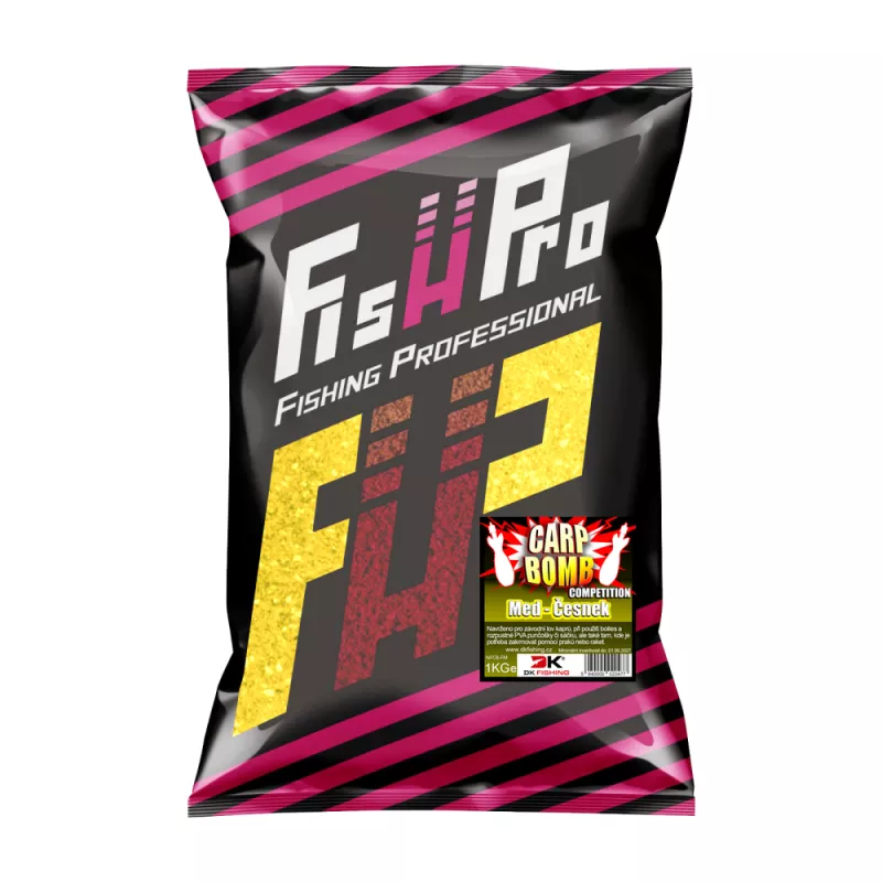 Fish Pro směs do krmné rakety Carp Bomb med–česnek 1kg