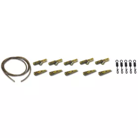 Anaconda Quick Change Safety Lead Clip Kit jungle zelená 5ks
