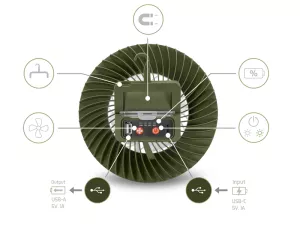 Ventilátor so svetlom Delphin Ventix 7W/4400mAh