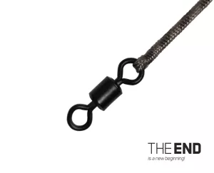 Nadväzec THE END Leadcore + swivel / 3ks DELPHIN