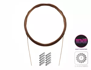 Oceľové lanko BOMB! s krimp. svorkami / 7 vlákien DELPHIN